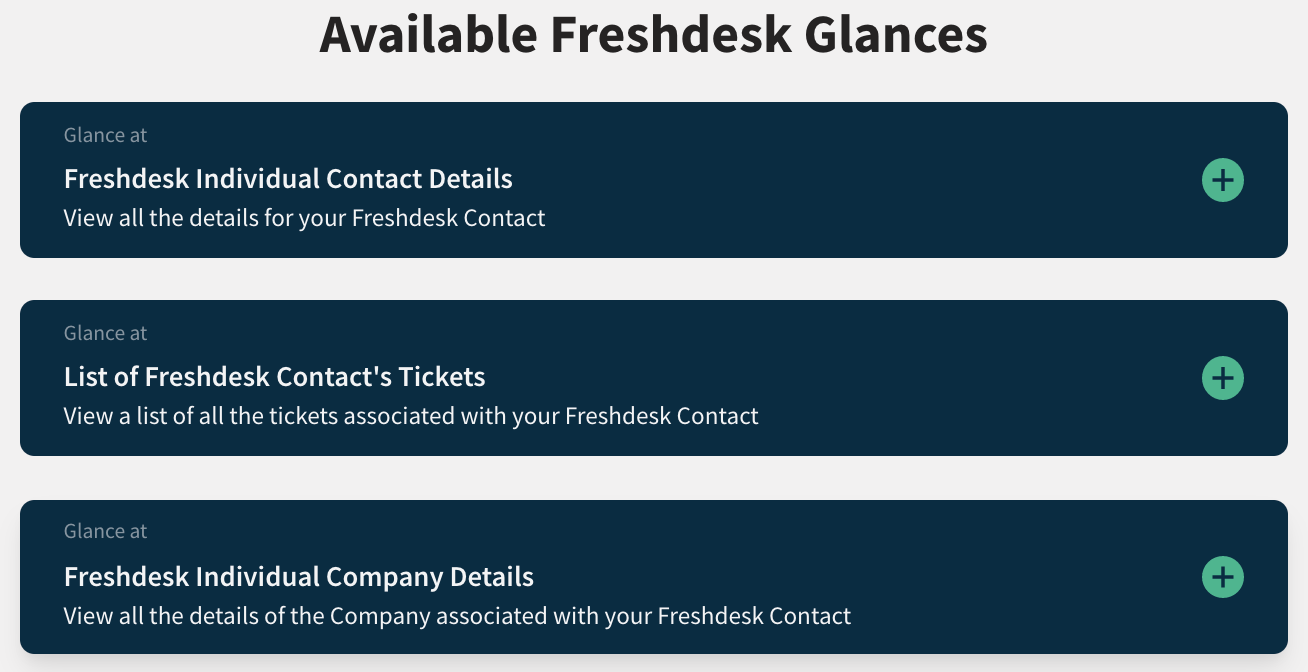 Freshdesk Glances